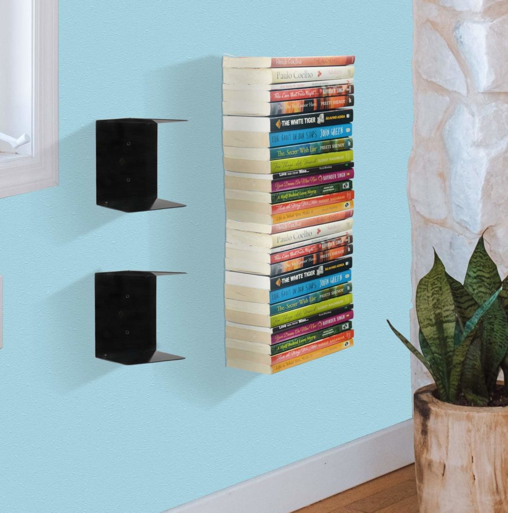 Floating book shelves